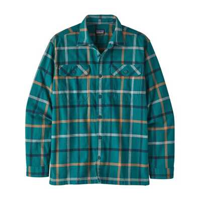 Camicie - Dark borealis green - Uomo - Camicie uomo Ms Long Sleeved Organic Cotton Flanell Shirt  Patagonia