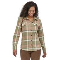 Camicie - Garden green - Donna - Camicia flanella donna Ws L/S Organic Cotton MW Fjord Flannel Shirt Cotone Patagonia