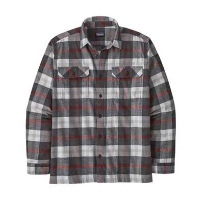 Camicie - Ink Black - Uomo - Camicie uomo Ms Long Sleeved Organic Cotton Flannel Shirt  Patagonia