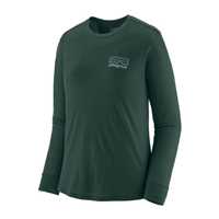 Maglie - Cascade Green - Donna - Ws L/S Cap Cool Merino Blend Graphic Shirt  Patagonia