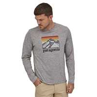 Maglie - Feather Grey - Uomo - Maglia tecnica uomo Ms Long - Sleeved Cap Cool Daily Graphic Shirt  Patagonia