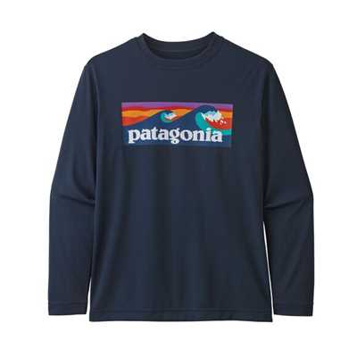 Maglie - New navy - Bambino - Maglia tecnica ragazzo Boys L/S Cap Cool Daily T-Shirt  Patagonia