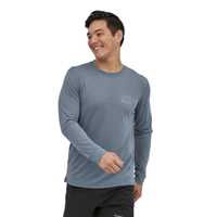 Maglie - Plume grey - Uomo - T-shirt tecnica manica lunga uomo Ms L/S Cap Cool Merino Graphic Shirt Lana Patagonia
