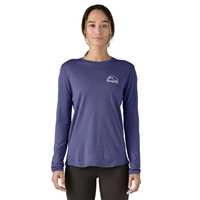 Maglie - Solstice Purple - Donna - Ws L/S Cap Cool Merino Blend Graphic Shirt  Patagonia