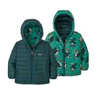 Piumini - Nettle Green - Bambino - Baby Reverible Down Sweater Hoody  Patagonia