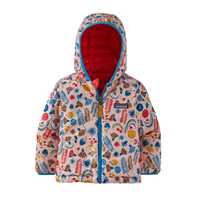 Piumini - Seafan pink - Bambino - Baby Reverible Down Sweater Hoody  Patagonia