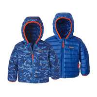 Piumini - Viking Blue - Bambino - Baby Reverible Down Sweater Hoody  Patagonia