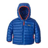Piumini - Viking Blue - Bambino - Baby Reverible Down Sweater Hoody  Patagonia