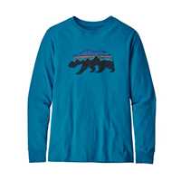 T-Shirt - Balkan blue - Bambino - T-Shirt Ragazzo Boys LS Graphic Organic T-Shirt  Patagonia
