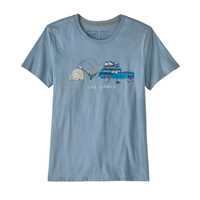 T-Shirt - Berlin blue - Donna - Ws Live Simply Lounger Organic Crew T-Shirt  Patagonia
