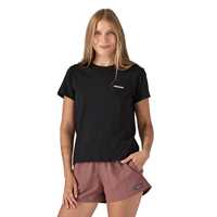 T-Shirt - Black - Donna - Ws P-6 Logo Responsibili-Tee  Patagonia
