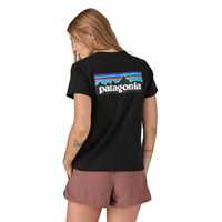 T-Shirt - Black - Donna - Ws P-6 Logo Responsibili-Tee  Patagonia