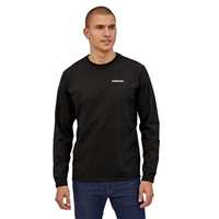 T-Shirt - Black - Uomo - T-Shirt manica lunga uomo Ms Long-Sleeved P-6 Logo Responsibili-Tee  Patagonia