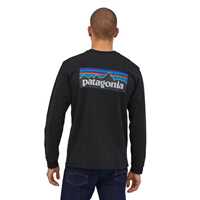 T-Shirt - Black - Uomo - T-Shirt manica lunga uomo Ms Long-Sleeved P-6 Logo Responsibili-Tee  Patagonia