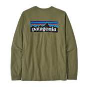 T-Shirt - Buckhorn Green - Uomo - T-Shirt manica lunga uomo Ms Long-Sleeved P-6 Logo Responsibili-Tee  Patagonia