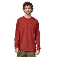 T-Shirt - Burl Red - Uomo - T-Shirt manica lunga uomo Ms Long-Sleeved P-6 Logo Responsibili-Tee  Patagonia