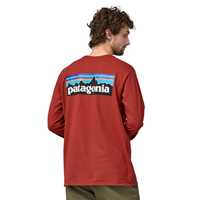 T-Shirt - Burl Red - Uomo - T-Shirt manica lunga uomo Ms Long-Sleeved P-6 Logo Responsibili-Tee  Patagonia