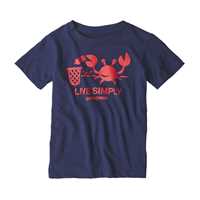 T-Shirt - Classic Navy - Bambino - Baby Live Simply Organic T-Shirt  Patagonia