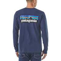 T-Shirt - Classic Navy - Uomo - MsLong-sleeved P-6 Logo Responsibili-Tee  Patagonia