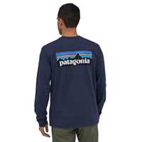 T-Shirt - Classic Navy - Uomo - T-Shirt manica lunga uomo Ms Long-Sleeved P-6 Logo Responsibili-Tee  Patagonia