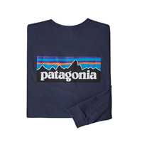 T-Shirt - Classic Navy - Uomo - T-Shirt manica lunga uomo Ms Long-Sleeved P-6 Logo Responsibili-Tee  Patagonia