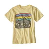 T-Shirt - Crest Yellow - Bambino - Baby Fitz Roy Skies Organic T-Shirt  Patagonia