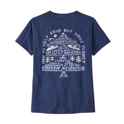 T-Shirt - Current blue - Donna - T-Shirt donna Ws How to Save Responsibili-Tee  Patagonia
