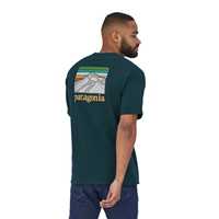 T-Shirt - Dark borealis green - Uomo - Ms Line Logo Ridge Pocket Responsabili-Teec  Patagonia