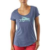 T-Shirt - Dolomite Blue - Donna - T-Shirt Donna Ws Flying Fish Organic Scoop T-Shirt  Patagonia