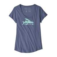 T-Shirt - Dolomite Blue - Donna - T-Shirt Donna Ws Flying Fish Organic Scoop T-Shirt  Patagonia