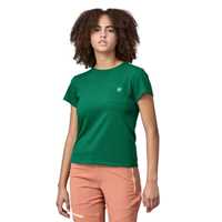 T-Shirt - Gather Green - Donna - T-Shirt donna Ws Clean Climb Bloom Pocket Responsibili-Tee  Patagonia