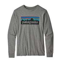 T-Shirt - Gravel Heather - Bambino - T-Shirt Ragazzo Boys LS Graphic Organic T-Shirt  Patagonia