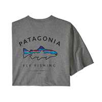 T-Shirt - Gravel Heather - Uomo - Ms Framed Fitz Roy Trout Responsabili-tee  Patagonia