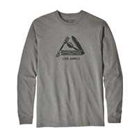 T-Shirt - Gravel Heather - Uomo - Ms L/S Live Simply Pocketknife Responsibili-Tee  Patagonia