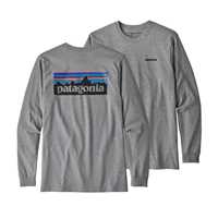 T-Shirt - Gravel Heather - Uomo - MsLong-sleeved P-6 Logo Responsibili-Tee  Patagonia