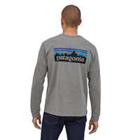 T-Shirt - Gravel Heather - Uomo - T-Shirt manica lunga uomo Ms Long-Sleeved P-6 Logo Responsibili-Tee  Patagonia