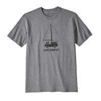 T-Shirt - Gravel Heather - Uomo - T-Shirt Ms Live Simply Wind Powered Responasbili-Tee  Patagonia
