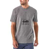 T-Shirt - Gravel Heather - Uomo - T-Shirt Ms Live Simply Wind Powered Responasbili-Tee  Patagonia