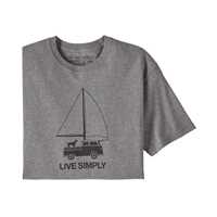 T-Shirt - Gravel Heather - Uomo - T-Shirt Ms Live Simply Wind Powered Responasbili-Tee  Patagonia