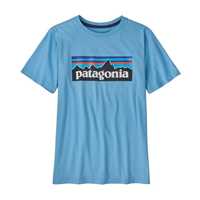 T-Shirt - Lago blue - Bambino - T-shirt ragazzi Kids Regenerative Organic Certified Cotton P-6 Logo T-Shirt  Patagonia