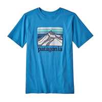 T-Shirt - Line logo ridge port blue - Bambino - Boys Graphic Organic T-Shirt  Patagonia