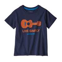 T-Shirt - Live simply guitar neo navy - Bambino - Baby Live Simply Organic T-Shirt  Patagonia
