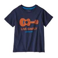 T-Shirt - Live simply guitar neo navy - Bambino - Baby Live Simply Organic T-Shirt  Patagonia