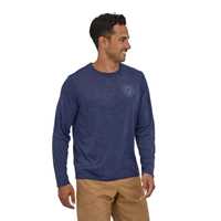 T-Shirt - New navy - Uomo - Ms Long - Sleeved Cap Daily Graphic Shirt  Patagonia