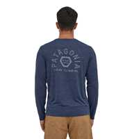T-Shirt - New navy - Uomo - Ms Long - Sleeved Cap Daily Graphic Shirt  Patagonia