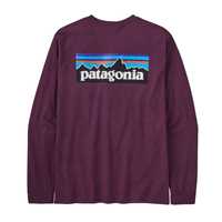 T-Shirt - Night Plum - Uomo - T-Shirt manica lunga uomo Ms Long-Sleeved P-6 Logo Responsibili-Tee  Patagonia