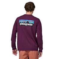T-Shirt - Night Plum - Uomo - T-Shirt manica lunga uomo Ms Long-Sleeved P-6 Logo Responsibili-Tee  Patagonia