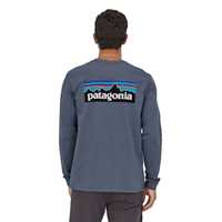 T-Shirt - Plume grey - Uomo - T-Shirt manica lunga uomo Ms Long-Sleeved P-6 Logo Responsibili-Tee  Patagonia