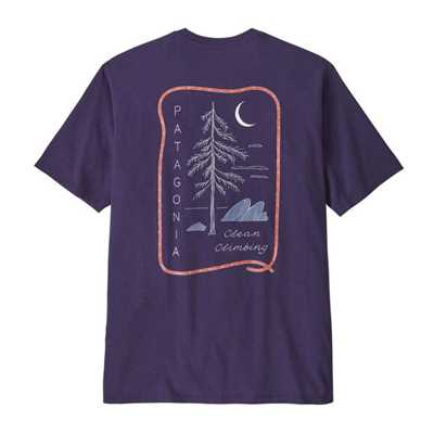 T-Shirt - Plummet Purple - Uomo - Ms Clean Climb Roots Responsibili-Tee  Patagonia
