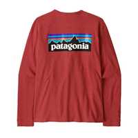 T-Shirt - Potters Red - Donna - Ws L/S P-6 Logo Responsibili-Tee  Patagonia